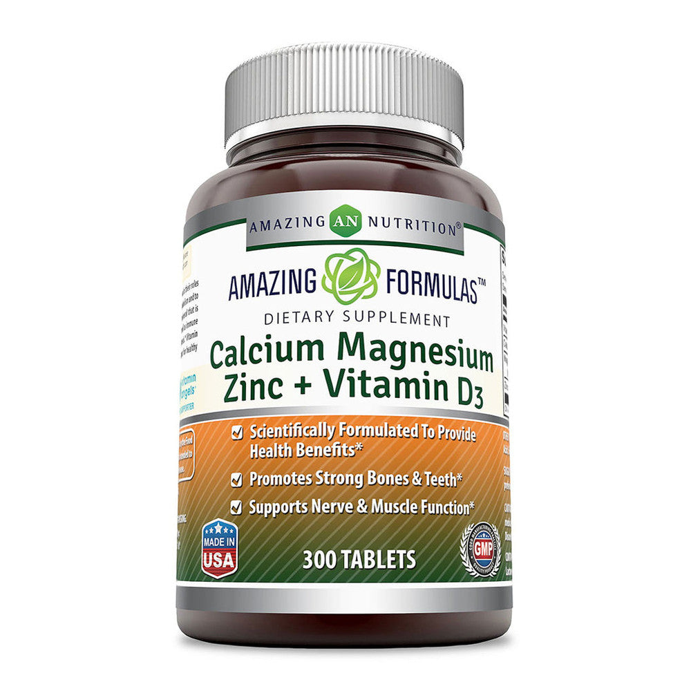 Amazing Nutrition Amazing Formulas Calcium Magnesium Zinc D3 Capsules, 300 Ea